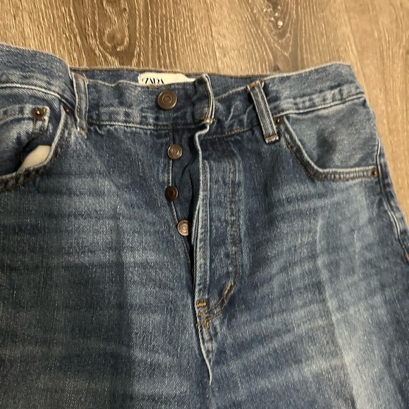 Zara Women's Blue Straight-Leg Jeans - Picture 5 of 10